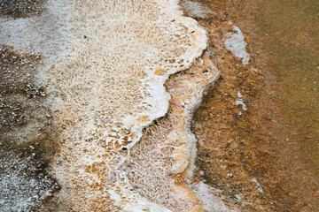 Fototapeta na wymiar Beauty Pool, Thermophilic bacterial mats, Yellowstone National Park