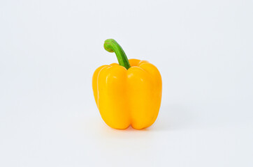 Sweet bell pepper for healthy on white background.Diet food and vegan concept.Closeup with Clipping Path.