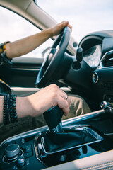 man driving car view from inside