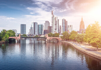Fototapeta premium Frankfurt am Main Panorama Skyline