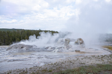 Geothermal feature, Yellowstone National Park, Wyoming, USA