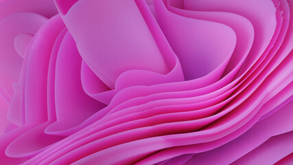 Pink soft curl and ripple of rose petal (3D Rendering) © เท้ PY15MU