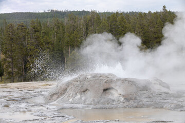 Geothermal feature, Yellowstone National Park, Wyoming, USA