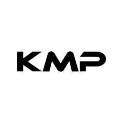 KMP letter logo design with white background in illustrator, vector logo modern alphabet font overlap style. calligraphy designs for logo, Poster, Invitation, etc. - obrazy, fototapety, plakaty