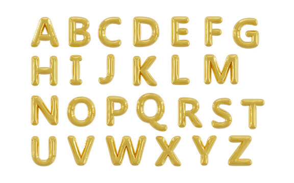 golden balloon letters