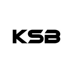 KSB letter logo design with white background in illustrator, vector logo modern alphabet font overlap style. calligraphy designs for logo, Poster, Invitation, etc.