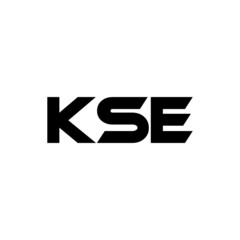KSE letter logo design with white background in illustrator, vector logo modern alphabet font overlap style. calligraphy designs for logo, Poster, Invitation, etc. - obrazy, fototapety, plakaty