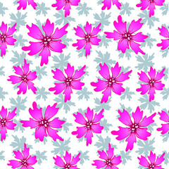 Fototapeta premium seamless pattern with pink flowers