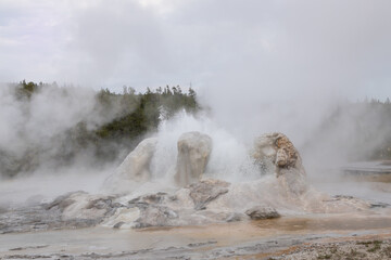 Geothermal feature, Yellowstone National Park, Wyoming, USA