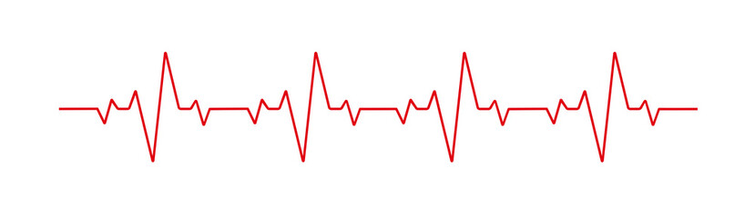 Fototapeta premium Heartbeat line heart cardio vector icon