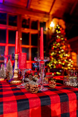Indoor christmas holiday celebration. Christmas room interior design.