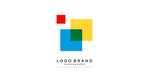 Creative modern logo for company, technology, shape, colorful Premium Vector part 3