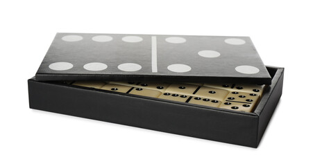 Dominoes set on white background. Board game