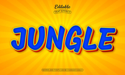 Jungle editable text style effect	
