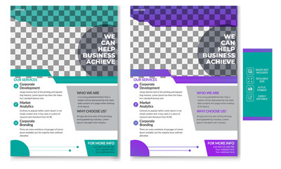 Corporate modern vector flyer illustration design for business promotion, annual report. 