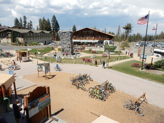 Mammoth Mountain Visitor Complex in the Summer in the California Sierra Mountains