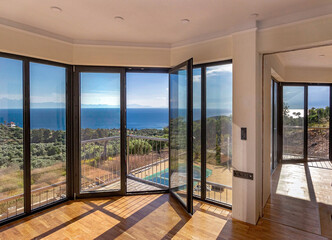 sea view from new stone villa with termic windows