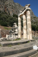 Fototapeta na wymiar Stage where the Oracle Danced in Athens Greece at Delphi Greece