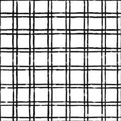 Vector seamless pattern with grunge double mesh on white background