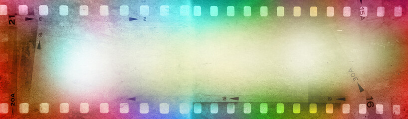 Colorful film frames