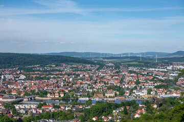 Landscape and city Hamelin in Germany