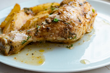 roasted chicken with vegetables