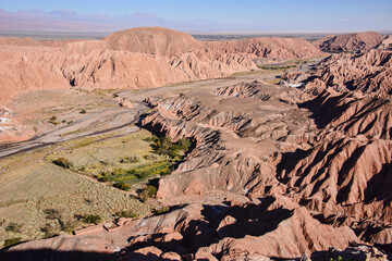 Beautiful landscape at the Valle Marte, San Pedro de Atacama, Chile