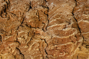 Texture photo of brown colored stone concrete wall pattern.