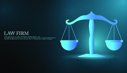 Legal advice technology service concept with business working with modern Ui computer. Vector illustration