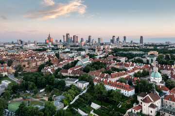 Warsaw a capital of Poland panorama