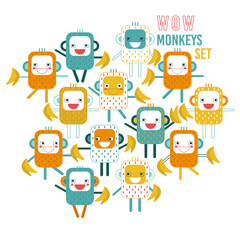 geometric monkeys set