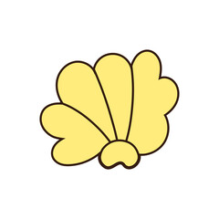 Isolated cute seaweed. Sea life Vector illustration