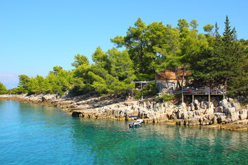 Skaliste wybrzeże w Chorwacji