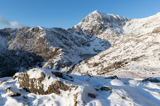 Hiking Pyg Track Mount Snowdon Snowdonia