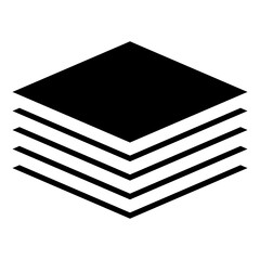 Stack, tier, layers tower icon, symbol. Multitier icon