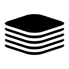 Stack, tier, layers tower icon, symbol. Multitier icon