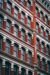 Architectural details of a building at Astor Place, East Village, Manhattan, New York