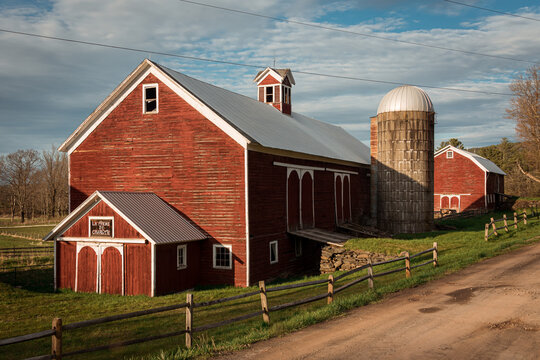 A barn with a silo, Catskill Mountains, New York