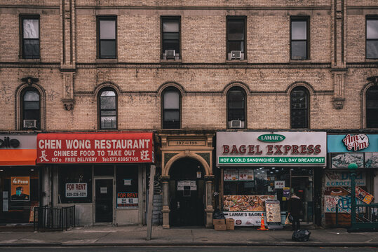 Signs On Madison Street, In The Lower East Side, Manhattan, New York City