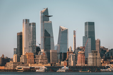 Fototapeta na wymiar View of the skyline of Hudson Yards, in Midtown Manhattan, New York City