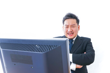 怒るビジネスパーソン