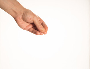 Hand Gesture and Position White Background Caucasian Middle Age Man Photograph Set 