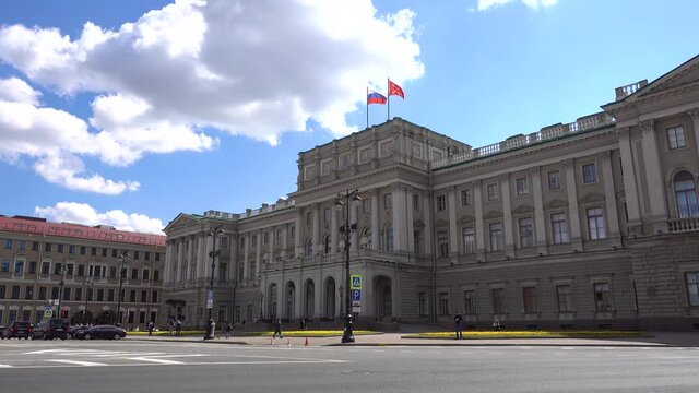 Mariinsky Palace, currently the legislative Assembly of Saint Petersburg. Russia, Saint Petersburg June 2021