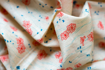 Fototapeta na wymiar close up of colorful handkerchief