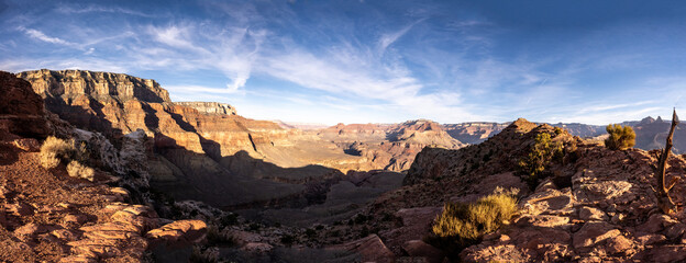 Panorama of Shadows in the Grand Canyon