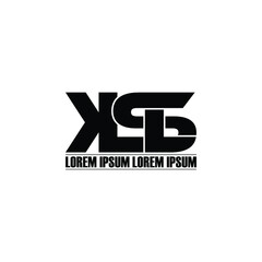 KSL letter monogram logo design vector