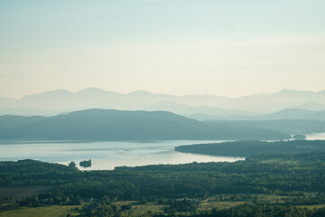 Golder hour over Lake Champlain
