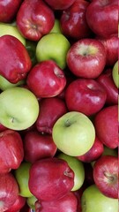 red and green apples