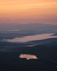 Fototapeta premium Sunrise from Spruce Mt.