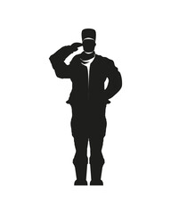 salute soldier silhouette